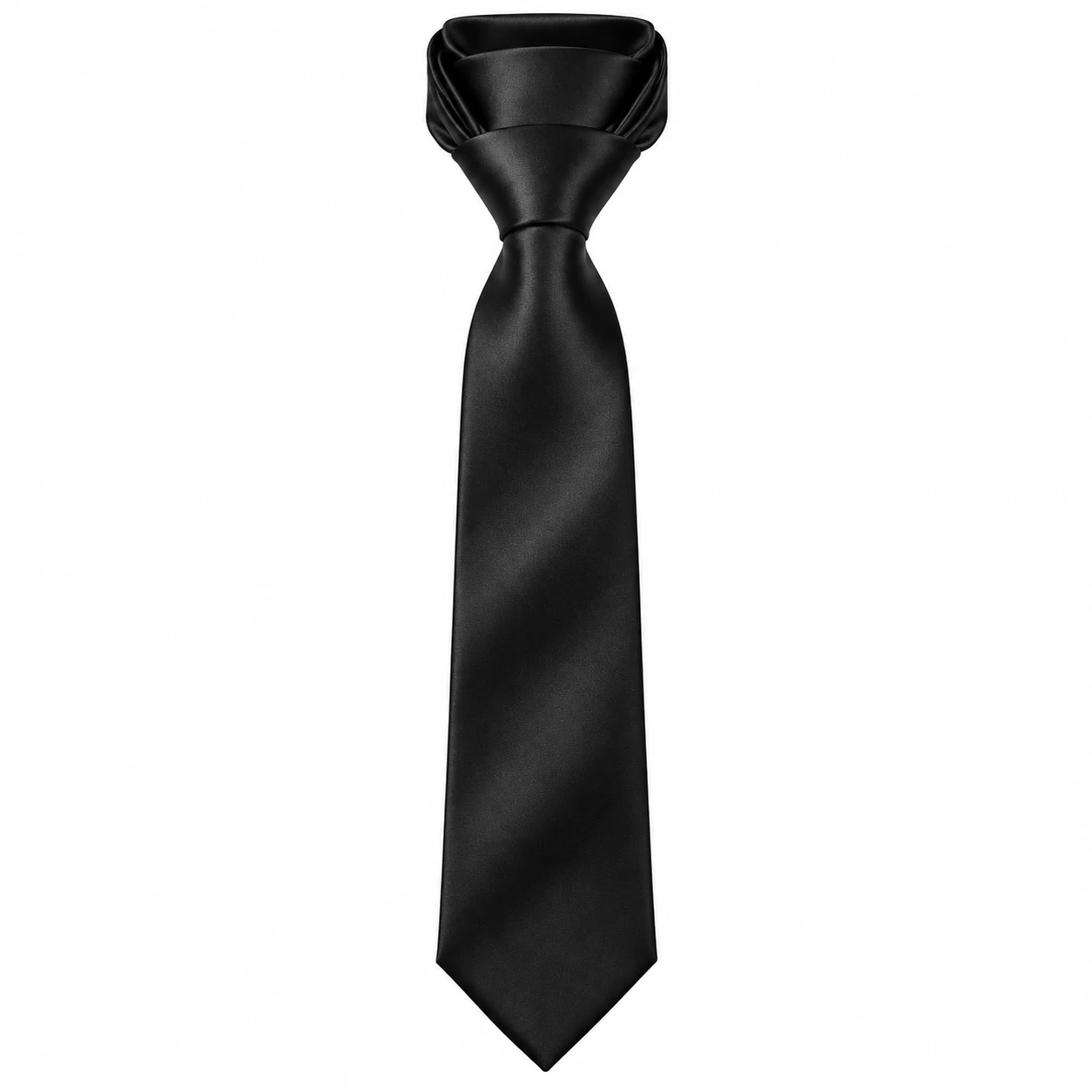 Plain Men's Satin Necktie - view 3